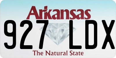 AR license plate 927LDX