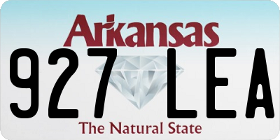 AR license plate 927LEA