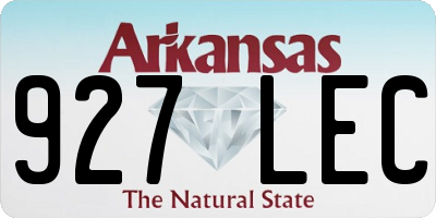 AR license plate 927LEC