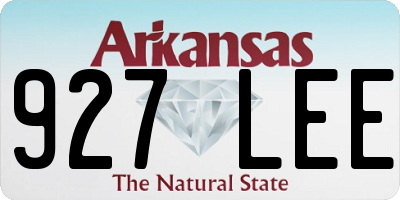 AR license plate 927LEE