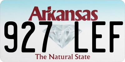 AR license plate 927LEF