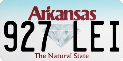AR license plate 927LEI
