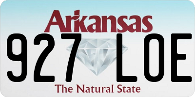 AR license plate 927LOE