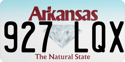 AR license plate 927LQX