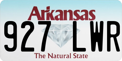 AR license plate 927LWR