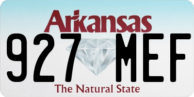 AR license plate 927MEF