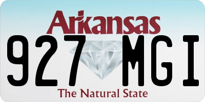 AR license plate 927MGI