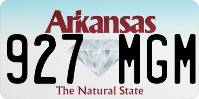 AR license plate 927MGM