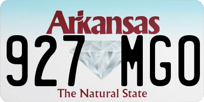 AR license plate 927MGO