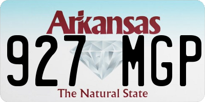 AR license plate 927MGP