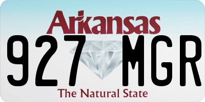AR license plate 927MGR