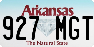 AR license plate 927MGT