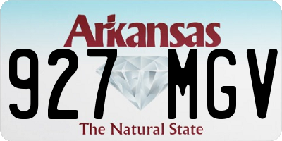 AR license plate 927MGV