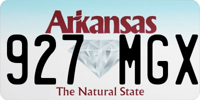 AR license plate 927MGX