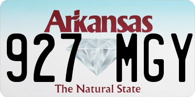 AR license plate 927MGY