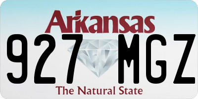 AR license plate 927MGZ