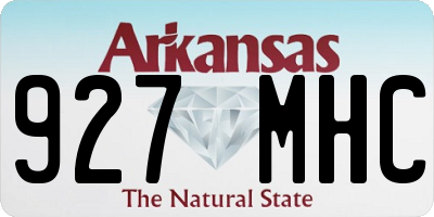 AR license plate 927MHC