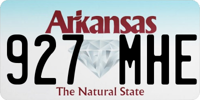 AR license plate 927MHE