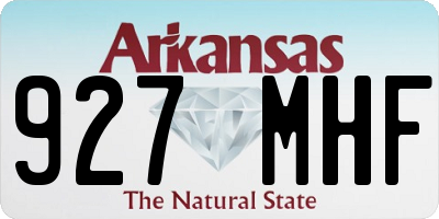 AR license plate 927MHF