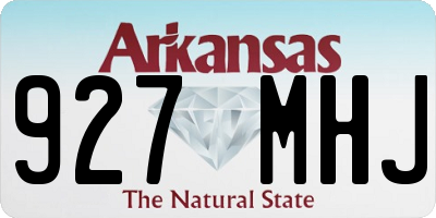 AR license plate 927MHJ