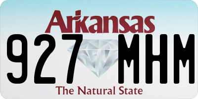 AR license plate 927MHM