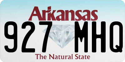 AR license plate 927MHQ