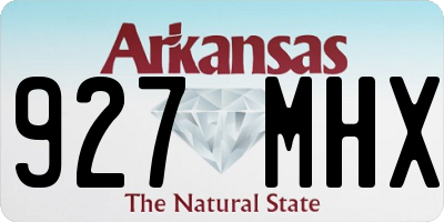 AR license plate 927MHX