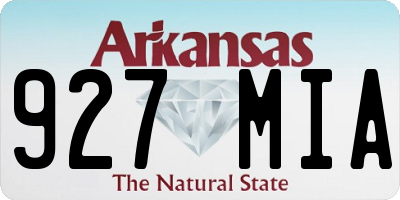 AR license plate 927MIA