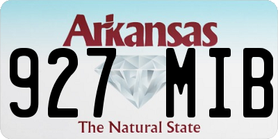 AR license plate 927MIB