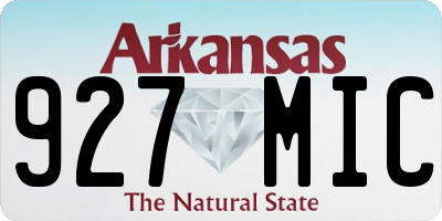 AR license plate 927MIC