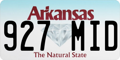 AR license plate 927MID