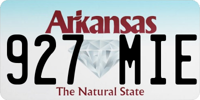 AR license plate 927MIE