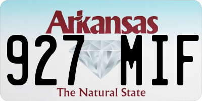 AR license plate 927MIF