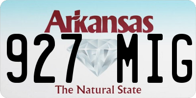 AR license plate 927MIG