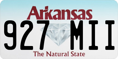 AR license plate 927MII