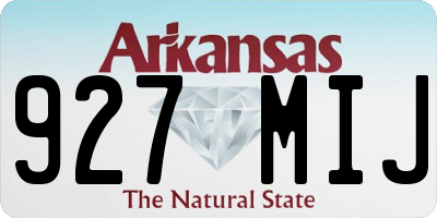 AR license plate 927MIJ