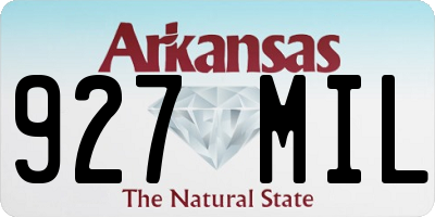 AR license plate 927MIL