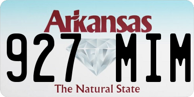 AR license plate 927MIM