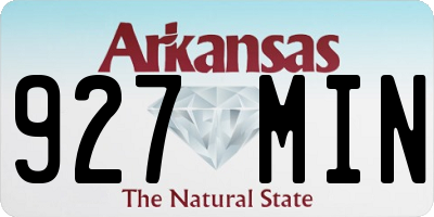 AR license plate 927MIN