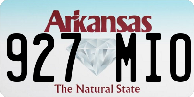 AR license plate 927MIO