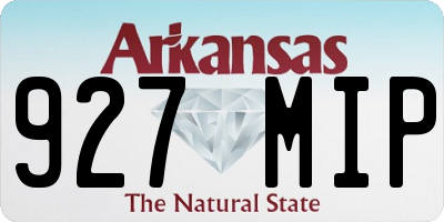 AR license plate 927MIP