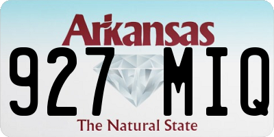 AR license plate 927MIQ