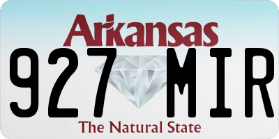 AR license plate 927MIR