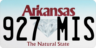 AR license plate 927MIS
