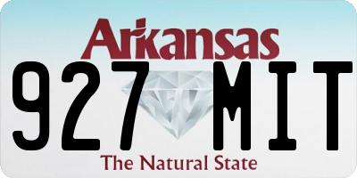 AR license plate 927MIT