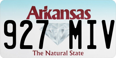 AR license plate 927MIV
