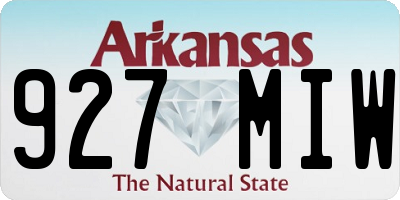 AR license plate 927MIW