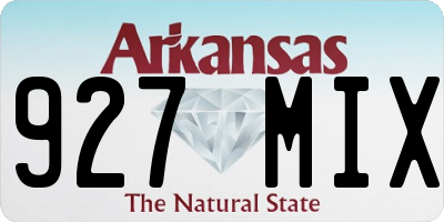 AR license plate 927MIX