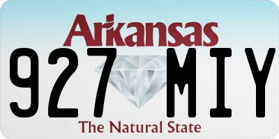 AR license plate 927MIY