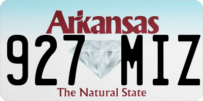 AR license plate 927MIZ